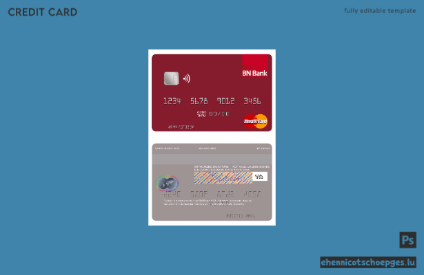 Beispielvorschau der Mastercard der norwegischen BN Bank ASA